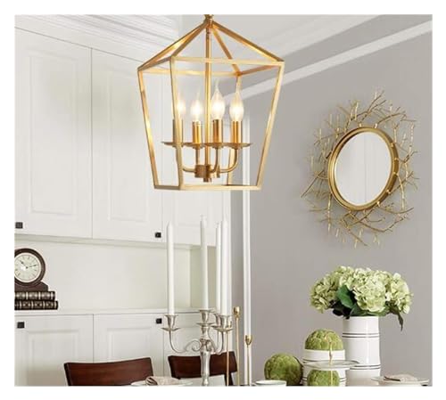 Lustre salon moderne en cuivre véritable avec éclairage LED