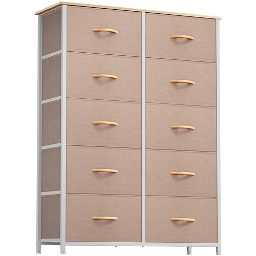 YITAHOME Commode pour Chambre à Coucher avec 10 tiroirs, Meuble de Rangement, Commode pour Chambre...