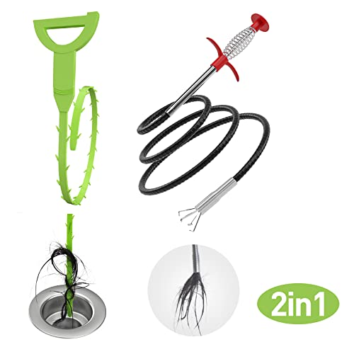 DR.PEN Flexible Grabber Claw Pick Up Reacher Tool (Drain Clog Remove Tool), With 4 Claws Bendable Hose Pickup Reaching Assist Tool for Litter Pick, Home and Kitchen Sink, Drains, Toilet (35.4 inch) - Image 3