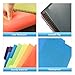 HABGP 12 Pocket Plastic folders with Pockets, 6 Colors Multi Pocket Folder Binder with Dividers, Office Organizer Folder Letter Size School Supplies
