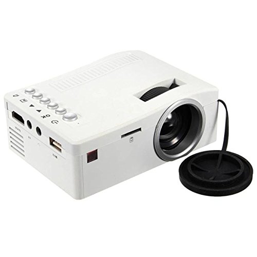 Beamer Tragbar Projektor Aktualisierte 400 Lumen LED 20000 Stunden Heimkino Unterstützt Full HD Unterstützt 1080P TV Box IOS Android Handybeamer