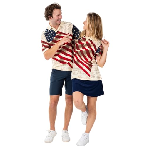 Men's American Flag Golf Shirt | USA 4th of July Golf Shirts for Men2