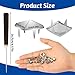 CXIIPOL 1300 Pieces 10 mm Silver Pyramid Studs for Clothing, Four-jaw Square Metal Studs for Crafts, Spike Studs for Leather Crafting, Bags, Shoes, Dog Collars with Awl