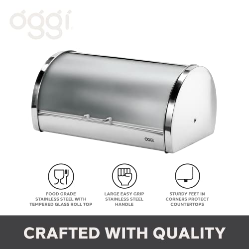 Oggi Stainless Steel Roll Top Bread Box #TOP4