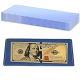 YIQILAFADA 12 Stück Geldscheine transparente Halter für Geldscheine, PVC-Halter, transparente Geldscheine, Top-Load-Hüllen, Währungsanzeige-Halter für Rechnungen, 12 x Schutzhülle