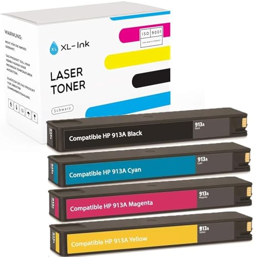 Kit HP 913A compatible XL-Ink résout vos soucis d'encre avec 4x 3000 pages CMYK