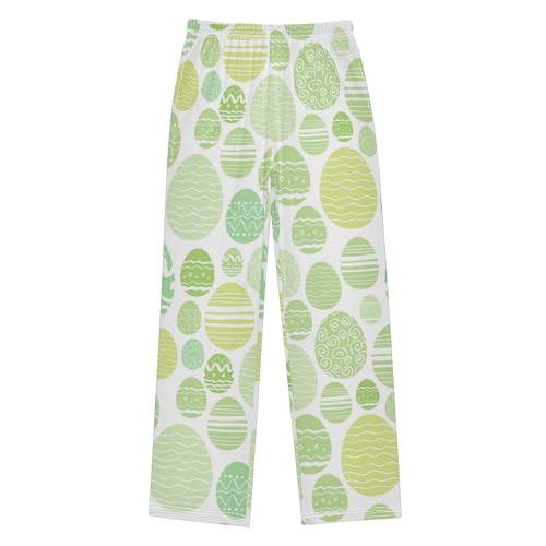 ZZXXB Easter Eggs Pattern Boys Long Pants Soft Trousers Elastic Waist Kids Lounge Bottoms with Pockets S-XL