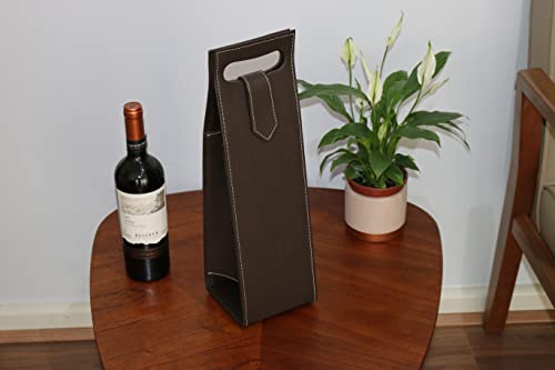 Wine Bag - Porta Vinho De Couro Legítimo - Case P/ 1 Garrafa