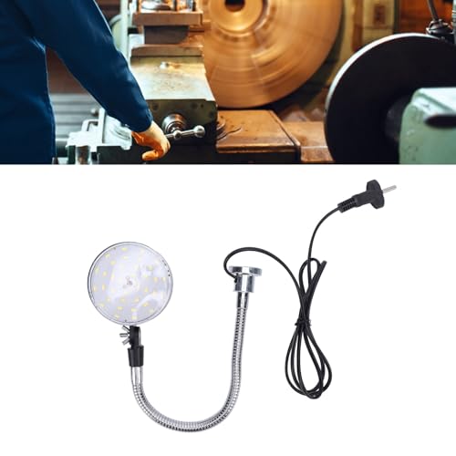 15W 1500lm 6500k Lumière Blanche avec Col en Ajustement Réglable à 360 Degrés, pour Atelier CNC Lathe Moulinling Workbench Industriel (Prise UE)
