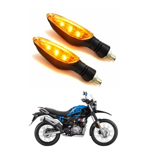 Image of DriveXpert 3 LED Bike Indicator Light Yellow, Waterproof Turn Signal Blinker for Motorcycle, High Brightness Direction Indicator Lamp For Hero Xpulse 200 4V (Pack of 2)