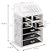 Sorbus Clear Cosmetic Makeup Organizer - Make Up & Jewelry Storage, Case & Display - Spacious Design - Great Holder for Dresser, Bathroom, Vanity & Countertop (3 Large, 4 Small Drawers) [Marble Print]