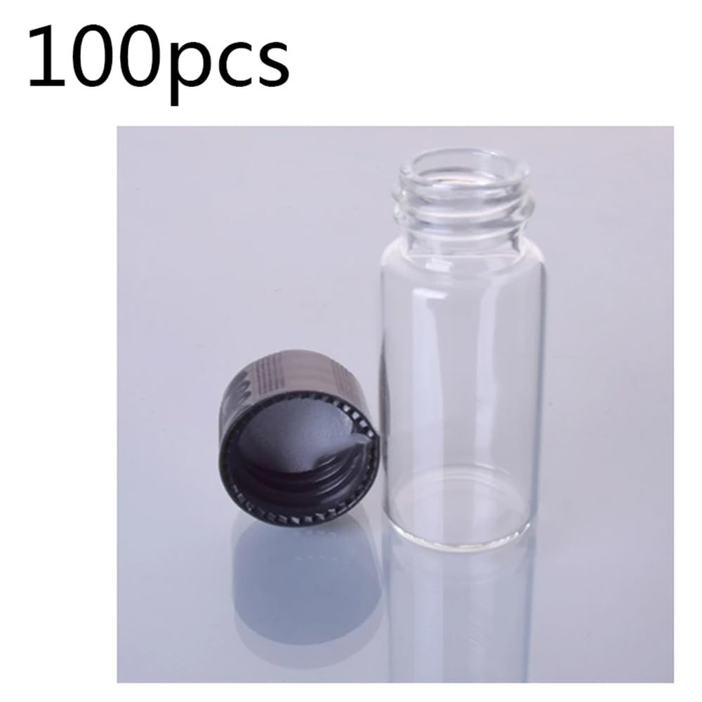 2 ml bis 60 ml transparente Glasprobenfläschchen Laborreagenzflasche kleine klare Fläschchen for Experimente(4ml 100pcs)
