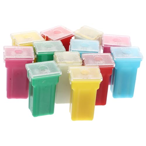 Kit de fusibles automotrices Cabilock, 12 piezas, con estuche organizador, compatible con autos, camiones, vehículos todo terreno y embarcaciones miniatura 1