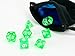Green Translucent Polyhedral Dice Set | 7 Piece | Pristine Edition | Free Carrying Bag | Hand Checked Quality with