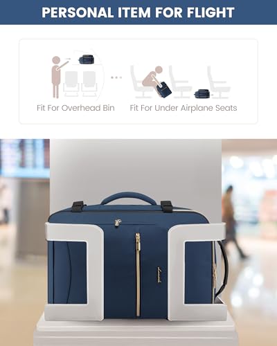 Image of LOVEVOOK 40L Travel Backpack Flight Approved Carry on Backpack,3 Packing Cubes,Waterproof Personal Item Travel Bag,TSA Carry on Luggage Suitcase Travel Essentials,Gifts for Women & Men,fits 17 inch Laptop