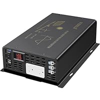 3000 Watt Reiner Sinuswellen-Wechselrichter, 12 V DC auf 120 V VAC, 6000 W, Spitze, integrierte Softstarter, Dual-AC-Ausgänge, netzunabhängiger Solar-Konverter, Wohnmobil-LKWs (U5-Laster)