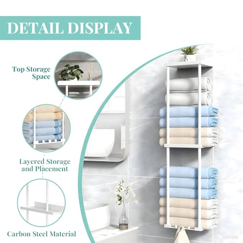 Porte-serviettes mural gain de place pour optimiser les petits espaces