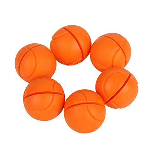 Andux 6pcs/Set Tennis Racket Vibration Dampeners Silicone Shock Absorbers Tennis String Shock Damping BZQ-02 (Orange)