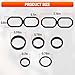 Engine Oil Filter Housing O Ring Seal Kit 7PCS Compatible with 2014-2021 Chrysler Dodge Jeep Ram 200 300 Pacifica Charger Cherokee Wrangler 1500 ProMaster 3.6L 3.2L Replaces# 68191356AA (Black)