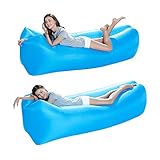  Rancross-Chaise Longue Gonflable Canapé Sac de Couchage, compression Air Lits, portable, chaise, Air Canapé Lits Lits. Portable Air Matelas de couchage pour voyage, camping, plage, parc, jardin (bleu)