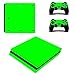 Stillshine PS4 Slim Vinyl Skin Decal selbstklebend Aufkleber für Playstation 4 Slim Konsole & 2 Dualshock Controller Set grün All Green