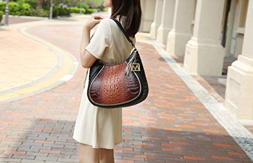 Mkf Hobo Bag For Womens Fashion – Pu Leather Shoulder Purse Tassel, M Charm – Top Handle Multi-Pocket Handbag Black #TOP3