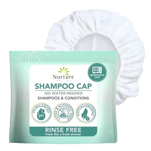 No Rinse Shampoo Cap by Nurture (6-Pack) | Rinse Free Shower Cap That Shampoos & Conditions - PH Balanced & Hypoallergenic