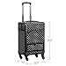 Yaheetech Rolling Makeup Train Case Aluminum Cosmetic Case with Wheels Barber Case Salon Lockable Travel Trolley with Sliding Drawers Removable Divider, Black/Red