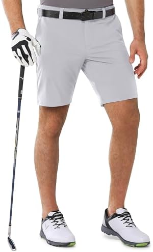 Outdoor Ventures Men’s Golf Shorts 9” UPF 50+ Bermuda Shorts 4-Way Stretch Lightweight Quick-drying Shorts with 3 Tee-holders and 4 Pockets for Golfing Outdoor Ventures Men’s Golf Shorts 9” UPF 50+ Bermuda Shorts 4-Way Stretch Lightweight Quick-drying Shorts with 3 Tee-holders and 4 Pockets for Golfing