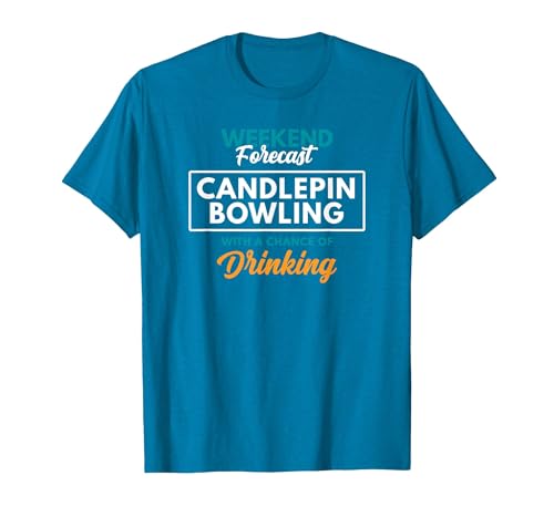 Weekend Forecast Candlepin Bowling T-Shirt, Men, Sapphire Blue, Medium