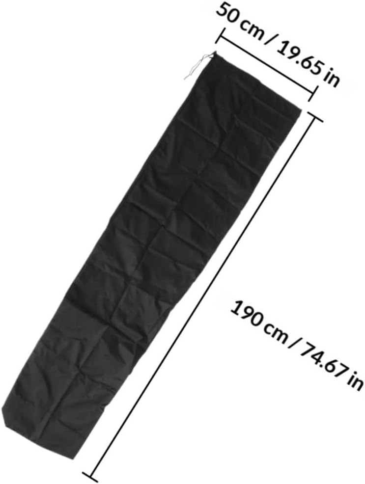4pcs Black Outdoor Patio Umbrella Covers 30x50x190cm, Windproof Sunshade Protector for Umbrella to 12ft Diameter Or 9ft Length, Waterproof Oxford Cloth Storage Sleeves
