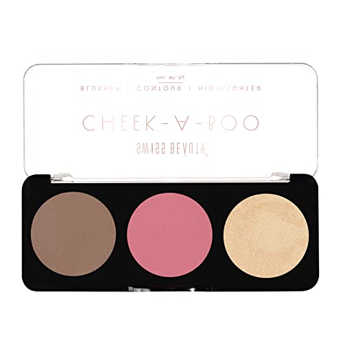 Swiss Beauty Cheek-A-Boo 3 In One Blusher | Contour | Highlighter Shade -03 (8 g)