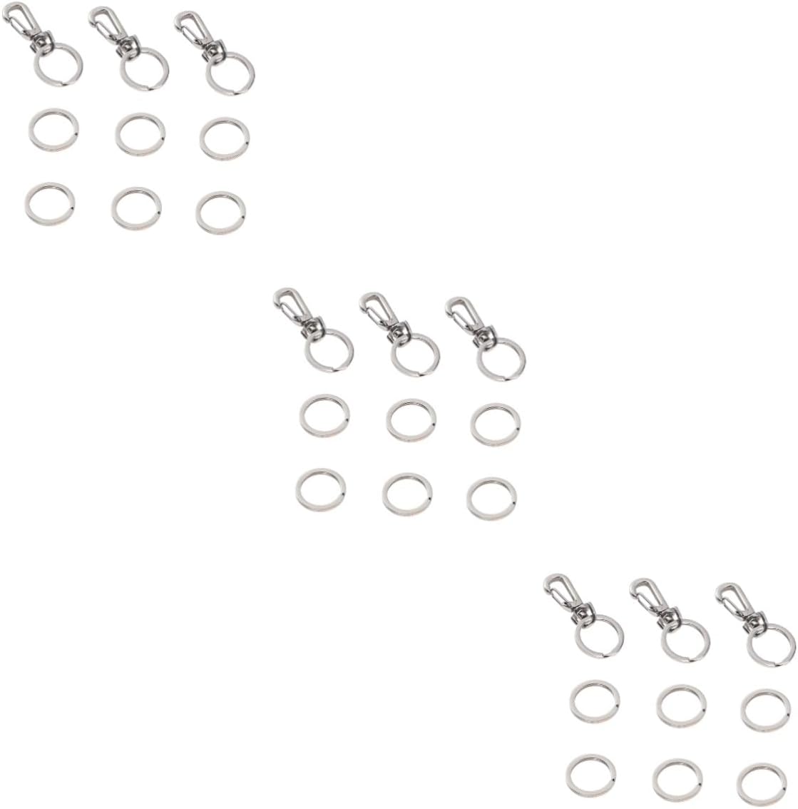 NOLITOY 9sets Dog Tag Clips Secure Pet Id Tag Holders for Dogs Cats Collars and Harnesses Compact Design Easy Attachment Clips