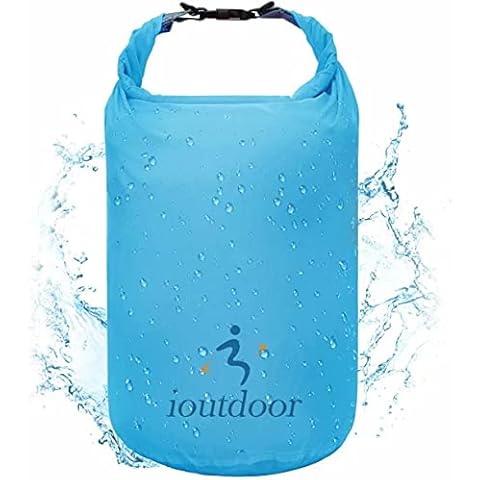 ioutdoor Waterproof Dry Bags Lightweight 2L/5L/10L/20L Keep Dry Clean, Dry Compression Sacks Small Large for Kayaking, Hiking, Swimming, Camping, Canoeing, Boating, Fishing (Blue, 2L) Cover