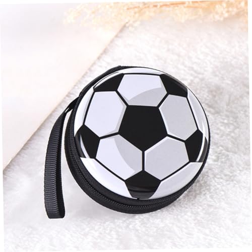 Zerodeko 2PCS Funny Football Coin Purse Round Soccer Shape Money Bag for Boys and Girls Waterproof Keychain Wallet for Change and Snacks for School and Sports4