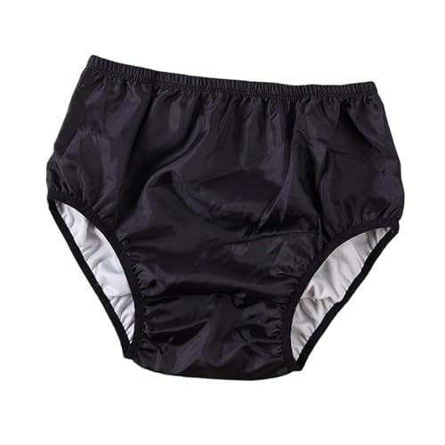 Wiederverwendbare Windel For Erwachsene Atmungsaktiv Waschbar TPU Wasserdichte Schicht Unterwäsche Inkontinenzhose For Damen Und Herren(Black,XL)