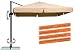 Schneider Sonnenschirm Rhodos, Natur, 300 x 300 cm quadratisch, 782-02, Gestell Alu/Stahl, Bespannung Polyester, 24 kg