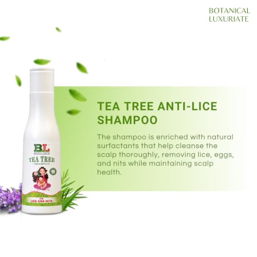 Image of Tea Tree Natural Anti Lice and Nits Shampoo 300 ml with Transparent Lice Removal Comb With Tea Tree and Neem Extracts(Pack of 3)