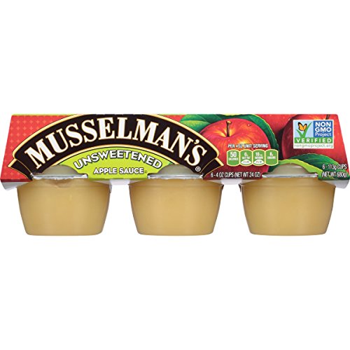 Musselman\'s Natural, Unsweetened Applesauce, 4-Ounce Packages (Pack of 72)
