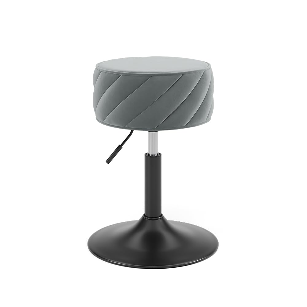 Vicco Taburete Cherio, Gris, 35 x 50.5 cm | apto como asiento para tocador o mesa de maquillaje