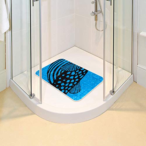 Tapis de bain pour bébé et enfant poisson bleu antidérapant baignoire