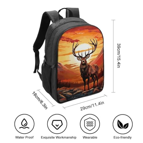 Sac ecole respirant pour enfants Deer dos rembourré anti-transpiration 40x28x16cm