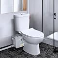 800Pro Upflush Macerating Toilet with Pump for Basement, 1.28GPF Dual Flush Toilet Tank, 4 Inlets for Kitchen Sink Bathtub Laundry, 36ft Vertically, Copper Motor Sewage Pump, Compact Toilet