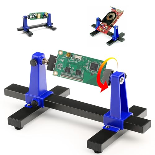 Adjustable Soldering Clamp PCB Holder for Circuit Board Holder Motherboard PCB Frame Stand Clamp Printed Helping Hand Soldering Repair Tool(360 Degree Rotation)