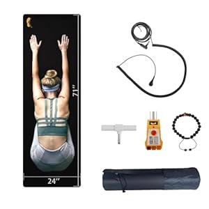 LandKissing® Grounding Yoga Mat 71″x24″ for Bed, Grounding Pad for Meditation, Anxiety Relief and Jet Lag Relief, Lower Inflammation, Reduce Stress, Improve Balance, Flexibility, Included Carrying bag
