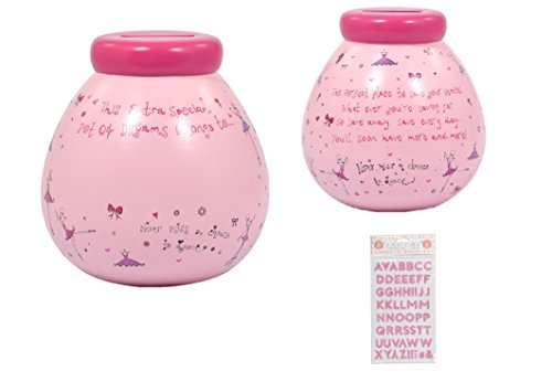 Personalised Ballet Pot of Dreams With Pink