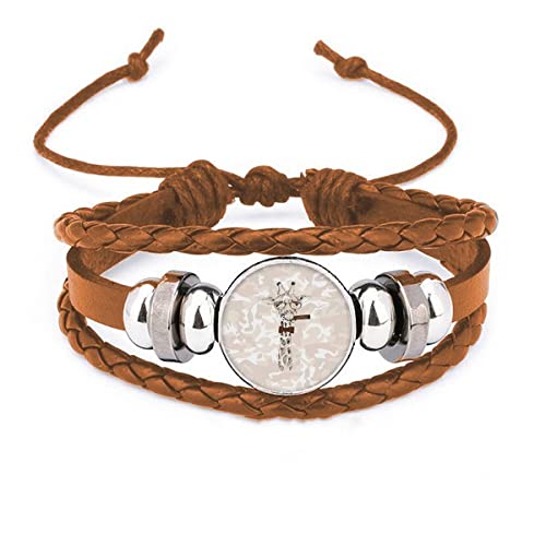 Bracelet en cuir coloré avec tête de cerf pour look aventurier et bohème