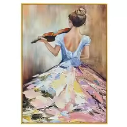 Tableau violoniste abstraite TONGYINLI toile peinte main 50x75cm salon