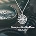PROESS Compass Urn Necklace for Ashes 925 Sterling Silver Compass Pendant Trident Necklace Cremation Jewelry Gifts for Women Men