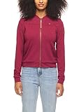 Ragwear Kenia DOTS Damen Frauen Sweatjacke,Sweatshirt mit Reißverschluss,Zip Hoodie,Regular Fit,Rot,L